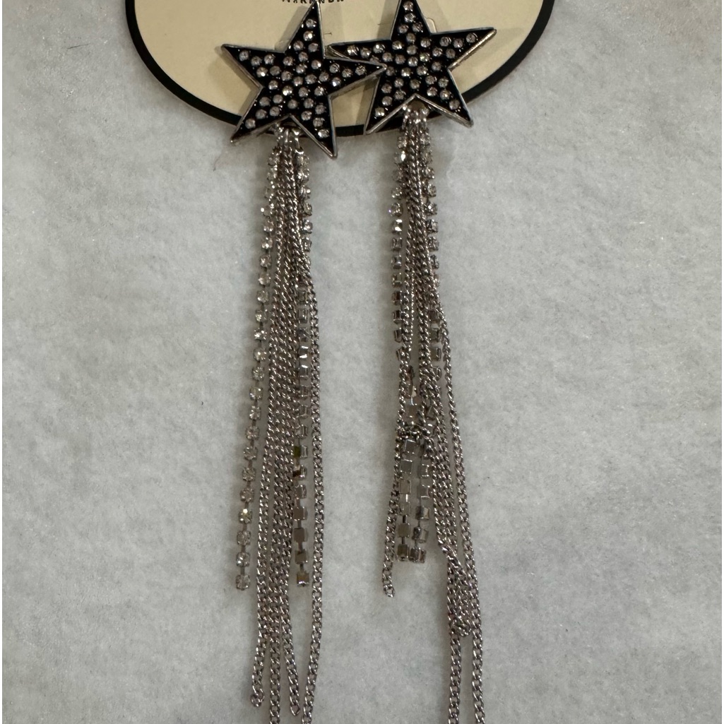 Idyllwind- Silver Tone Shooting Star Drop Earring